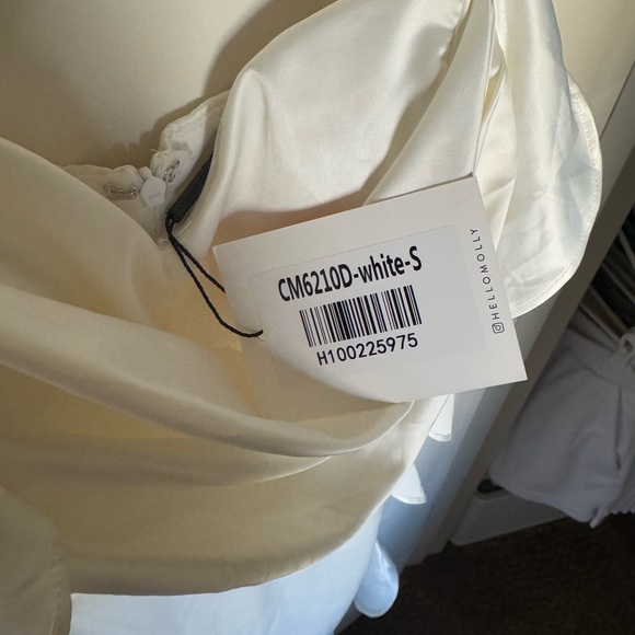 Romance High Satin Maxi Dress in white - Picture 3 of 4